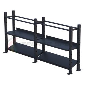 Купить Модульный стеллаж для гантелей, гирь и медболов 2580х430х1200 (2 секции) в Сасове 
