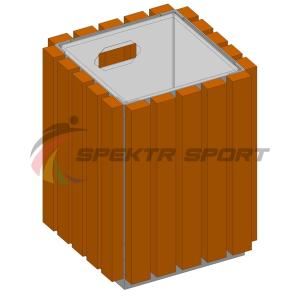 Купить Урна металлическая в деревянной обрешетке SP МФ400 в Сасове 