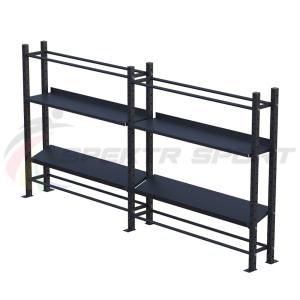 Купить Модульный стеллаж для гантелей, гирь и медболов 3780х430х1950 (2 секции) в Сасове 