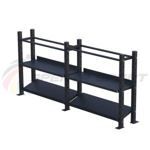 Купить Модульный стеллаж для гантелей, гирь и медболов 3780х430х1200 (2 секции) в Сасове 