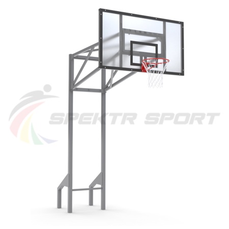 Купить Стойка баскетбольная уличная усиленная со щитом из оргстекла, кольцом и сеткой SP D 413 в Сасове 