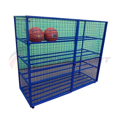 Купить Стеллаж для хранения мячей и инвентаря передвижной металлический (сетка) Цельносварной в Сасове 